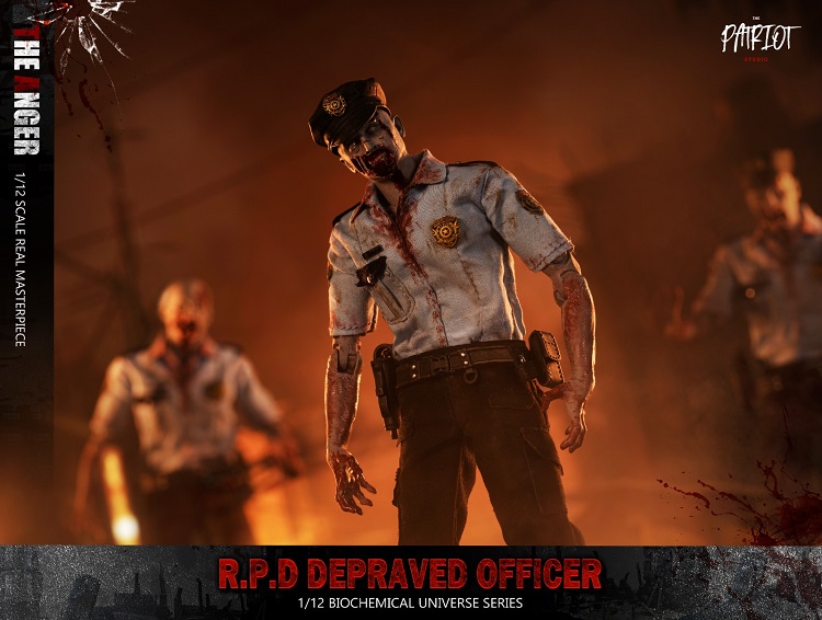 (In Stock)Patriot Studio Zombie 1/12 R.P.D. Officer The Fallen And The Anger 6 Inch Realistic Figure