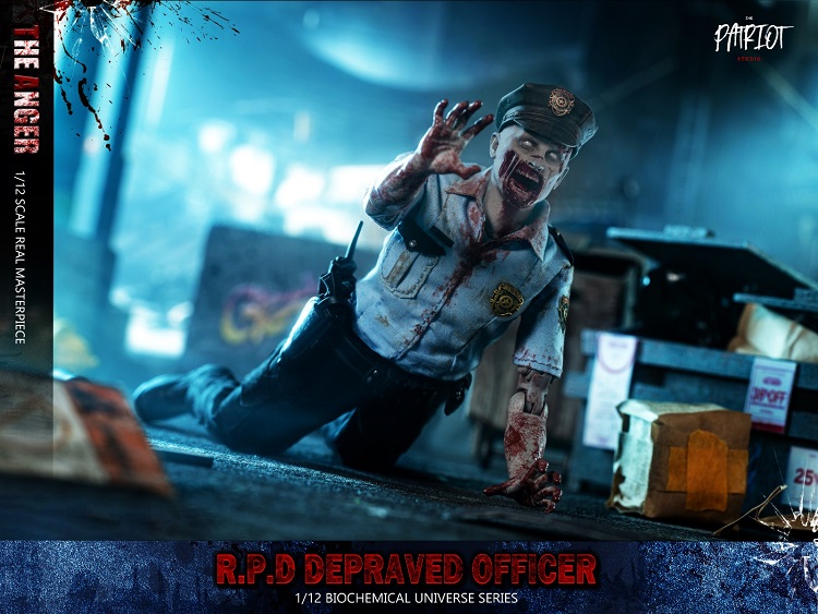 (In Stock)Patriot Studio Zombie 1/12 R.P.D. Officer The Fallen And The Anger 6 Inch Realistic Figure