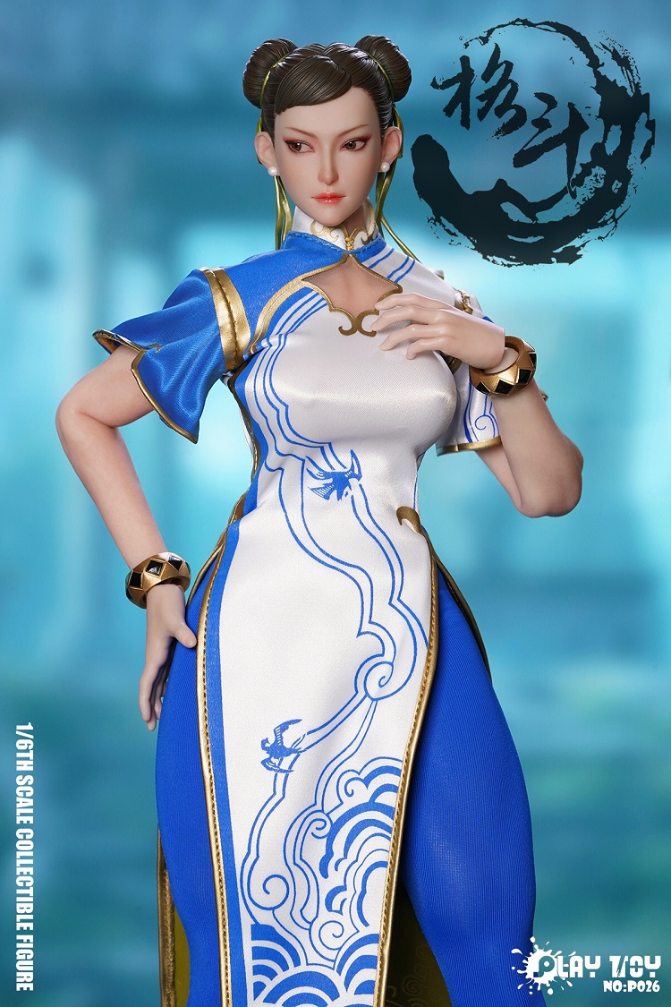 (In Stock)PLAY TOY 1/6 Fighting Goddess 6th Generation Chun-Li 12 Inch Realistic Figure P026