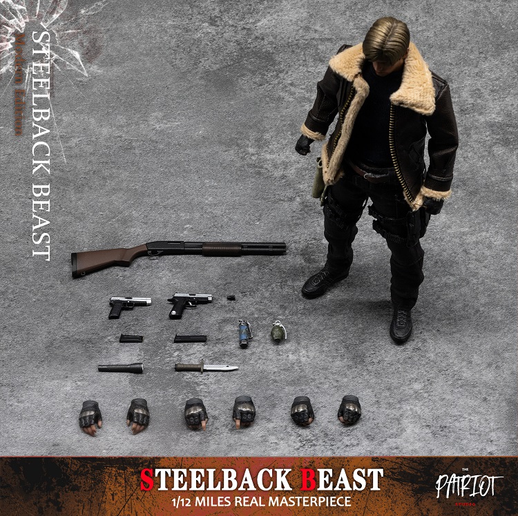 (In Stock)Patriot Studio 1/12 Leon Steelback Beast 6 Inch Movable Figure PA019