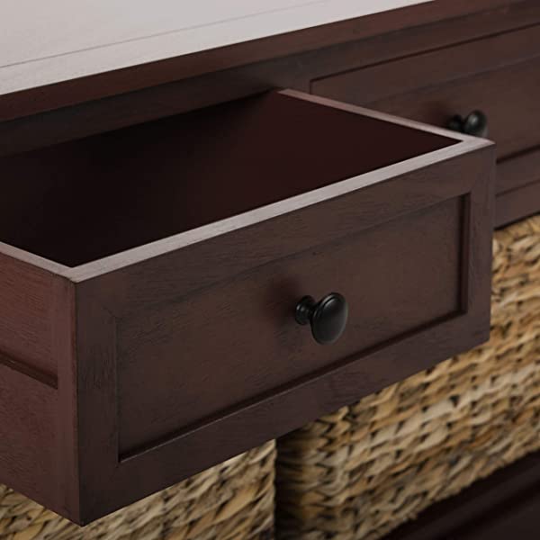 Safavieh American Homes Damien 3-Drawer Storage Unit, Dark Cherry