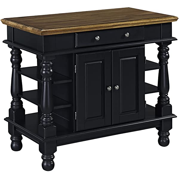 Homestyles Kitchen Island Americana Dual Side Storage Cabinet, 36 Inches High by 42 Inches Wide, Antique White