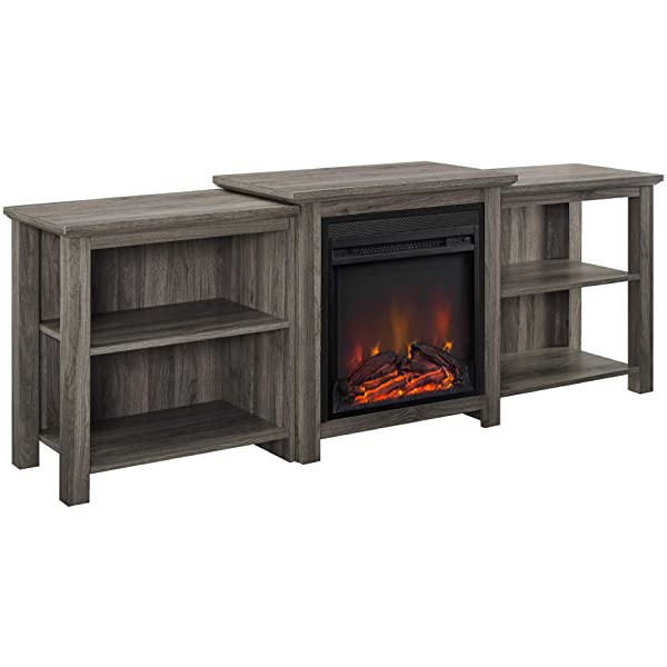 Walker Edison Wren Classic 4 Cubby TV Stand for TVs up to 65 Inches, 58 Inch, Black Black 58 InchTV Stand