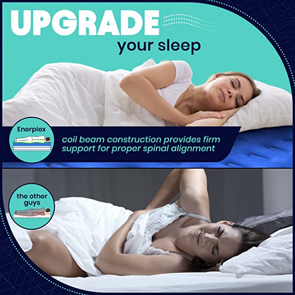 EnerPlex Twin Air Mattress for Camping, Home & Travel - 13 Inch Double Height Inflatable Bed w/ Built-in Dual Pump Twin 13.0 Inches