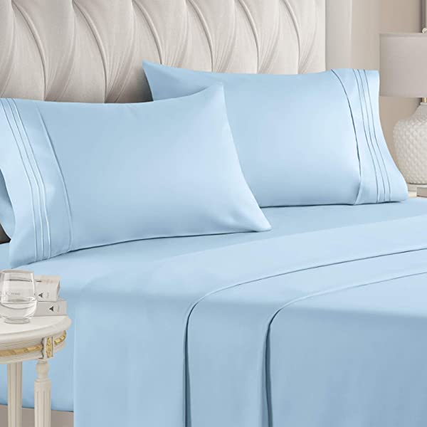 Queen Size Sheet Set - 4 Piece - Hotel Luxury Bed Sheets - Extra Soft - Deep Pockets - Easy Fit - Breathable & Cooling Sheets - Wrinkle Free - Comfy – Dark Grey Bed Sheets - Queens Sheets – 4 PC Queen Grey