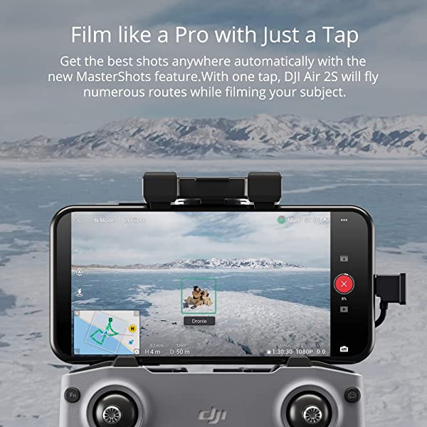 DJI Air 2S - Drone Quadcopter UAV with 3-Axis Gimbal Camera, 5.4K Video, 1-Inch CMOS Sensor, 4 Directions of Obstacle Sensing, 31-Min Flight Time, Max 7.5-Mile Video Transmission, MasterShots, Gray (Renewed)