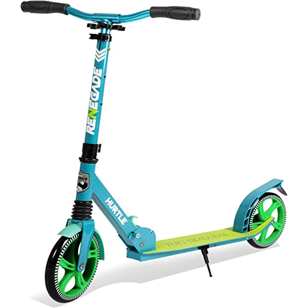 Hurtle Scooter – Scooter for Teenager – Kick Scooter – 2 Wheel Scooter with Adjustable T-Bar Handlebar – Folding Adult Kick Scooter with Alloy Anti-Slip Deck Pink