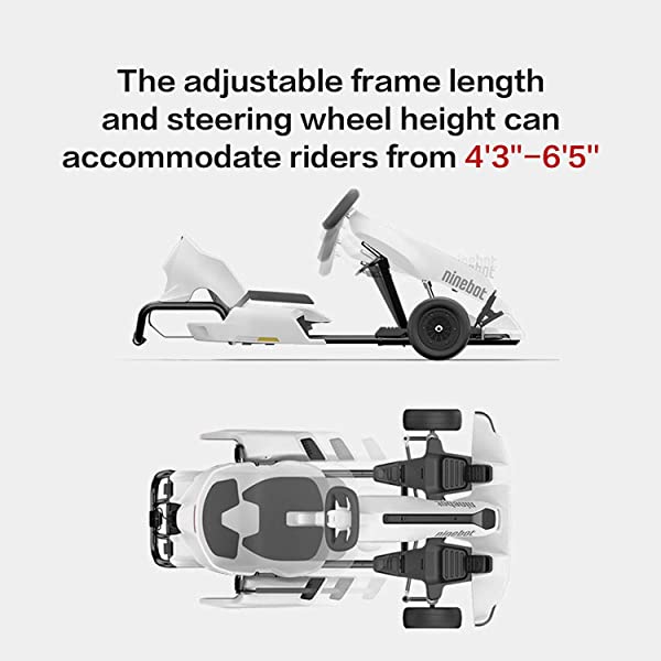 Segway Ninebot Electric GoKart Pro and Gokart Bundle, Outdoor Race Pedal Go Karting Car for Kids and Adults, Adjustable Length and Height, Ride On Toys Gokart Pro (with Ninebot S MAX)