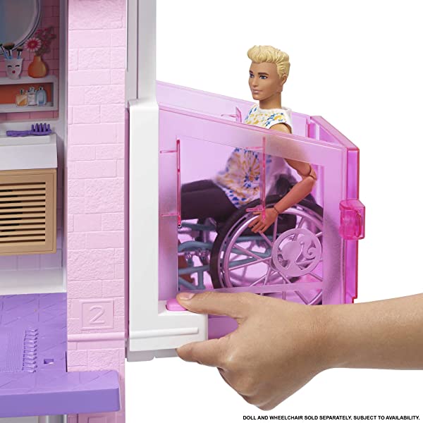 Barbie Dreamhouse (3.75-ft) 3-Story Dollhouse Playset with Pool & Slide, Party Room, Elevator, Puppy Play Area, Customizable Lights & Sounds, 75+ Pieces, Gift for 3 to 7 Year Olds, New for 2021