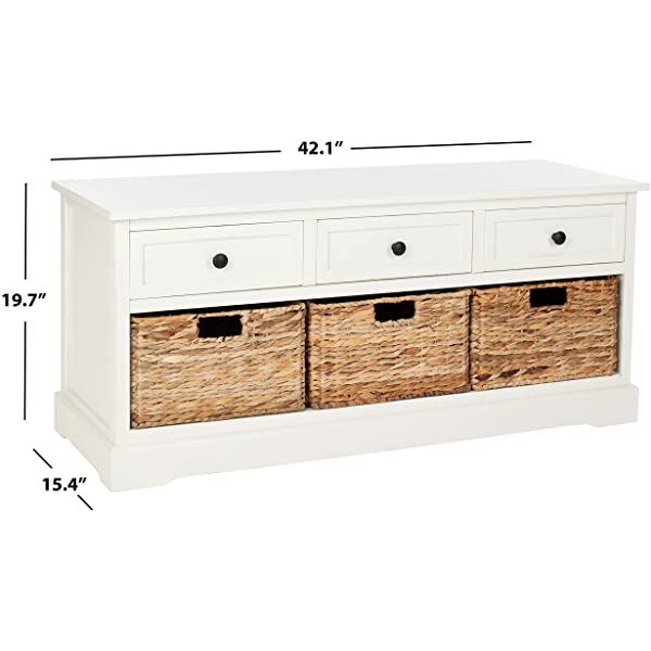 Safavieh American Homes Damien 3-Drawer Storage Unit, Dark Cherry