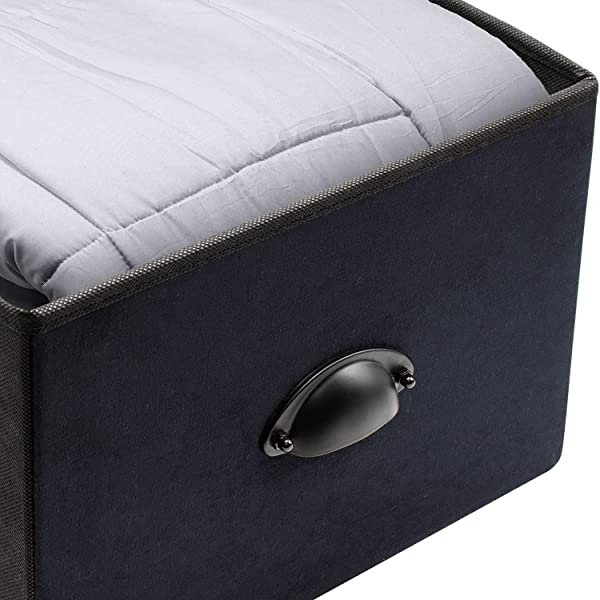 Sorbus Nightstand with 3 Drawers - Bedside Furniture & Accent End Table Chest for Home, Bedroom Accessories, Office, College Dorm, Steel Frame, Wood Top, Easy Pull Fabric Bins (Gray) Grey