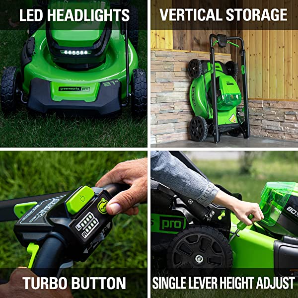 Greenworks Pro 80V 21 inch Cordless Push Lawn Mower, Includes Two 2Ah Batteries and Charger, GLM801601 (2) 2Ah Batteries Push