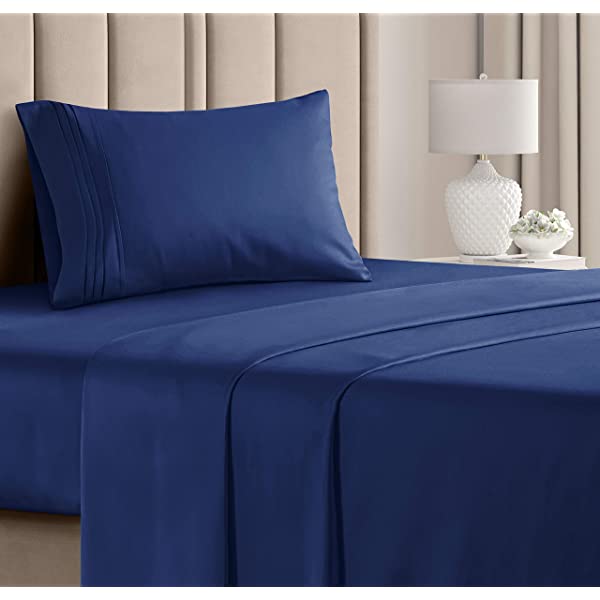 Queen Size Sheet Set - 4 Piece - Hotel Luxury Bed Sheets - Extra Soft - Deep Pockets - Easy Fit - Breathable & Cooling Sheets - Wrinkle Free - Comfy – Dark Grey Bed Sheets - Queens Sheets – 4 PC Queen Grey