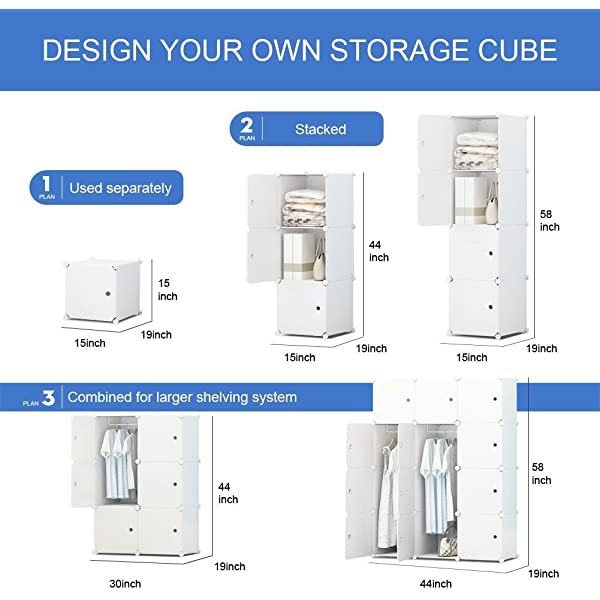 Aeitc Portable Wardrobe Closets 14