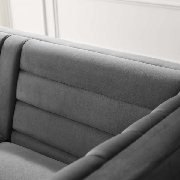 Ingenuity Channel Tufted Velvet Sofa