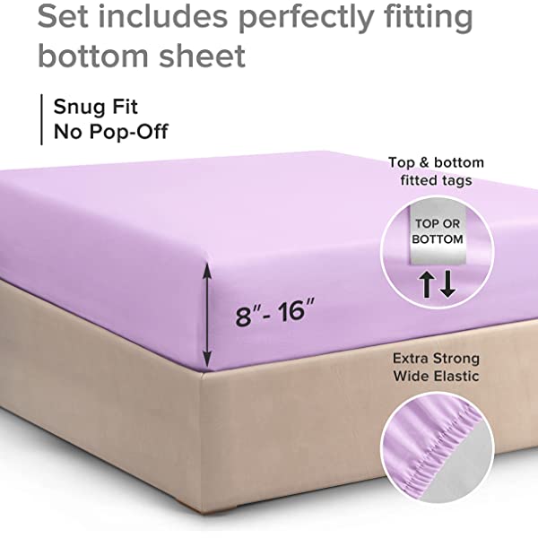 Queen Fitted Sheet - Single Fitted Deep Pocket Sheet - Fits Mattress Perfectly - Soft Wrinkle Free Sheet - 1 Fitted Sheet Only – Light Pink Queen Light Pink