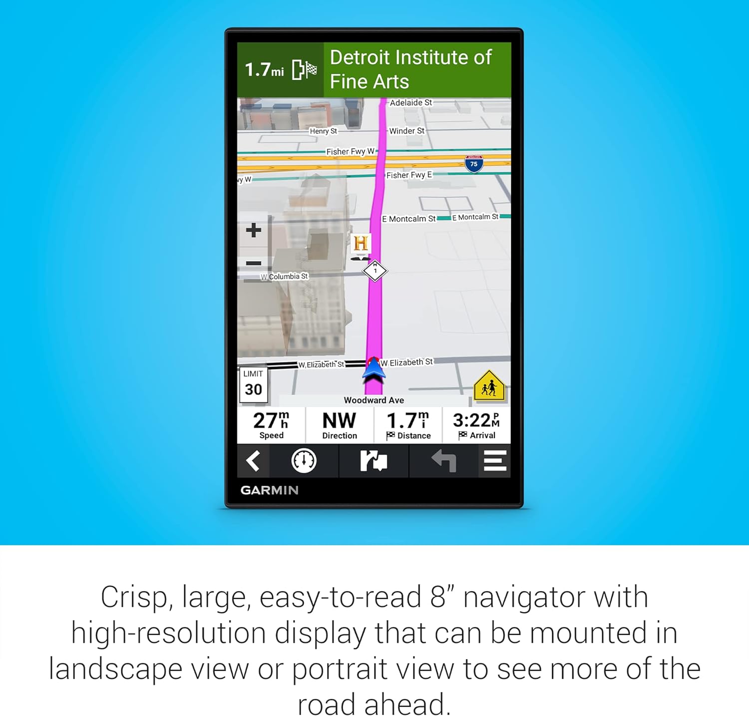 Garmin DriveSmart 86, 8-inch Car GPS Navigator with Bright, Crisp High-resolution Maps and Garmin Voice Assist