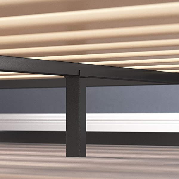 ZINUS Joseph Metal Platforma Bed Frame / Mattress Foundation / Wood Slat Support / No Box Spring Needed / Sturdy Steel Structure, Queen Queen 14 Inch