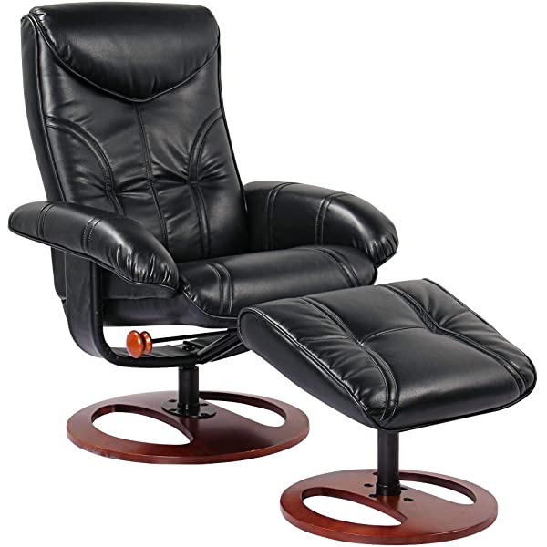 Newport Taupe Swivel Recliner and Slanted Ottoman