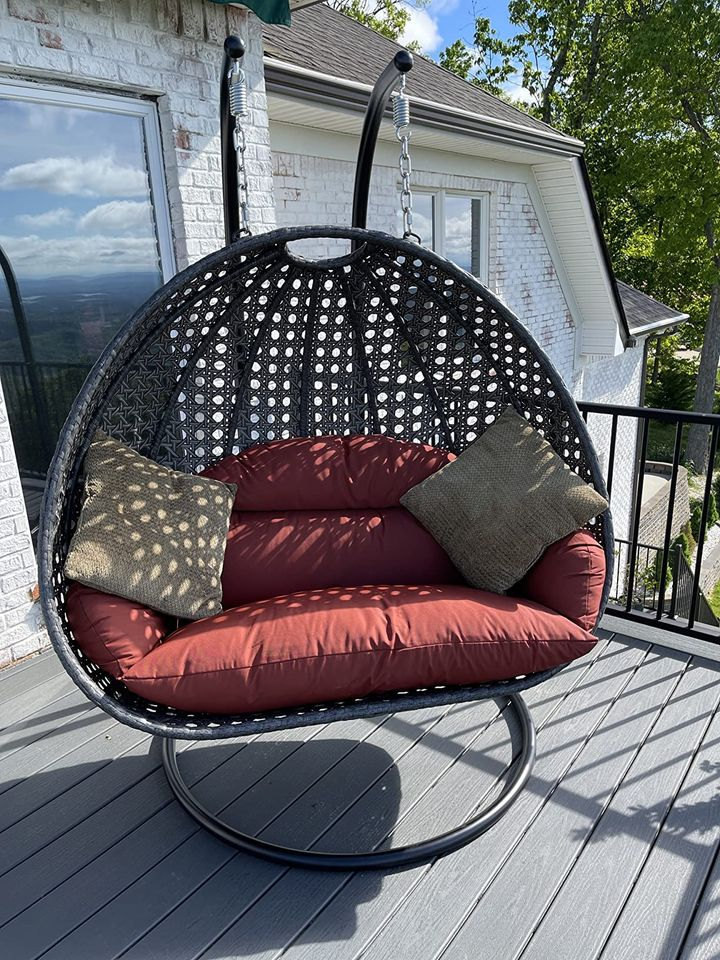 Double Egg Chair and Single Egg Chair with Stand