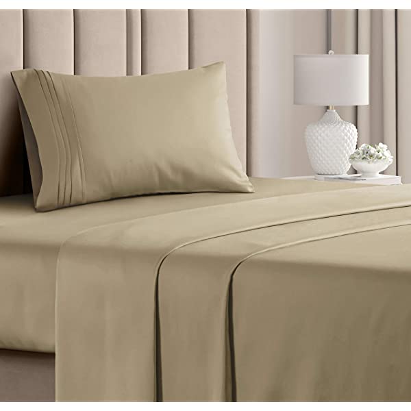 Queen Size Sheet Set - 4 Piece - Hotel Luxury Bed Sheets - Extra Soft - Deep Pockets - Easy Fit - Breathable & Cooling Sheets - Wrinkle Free - Comfy – Dark Grey Bed Sheets - Queens Sheets – 4 PC Queen Grey