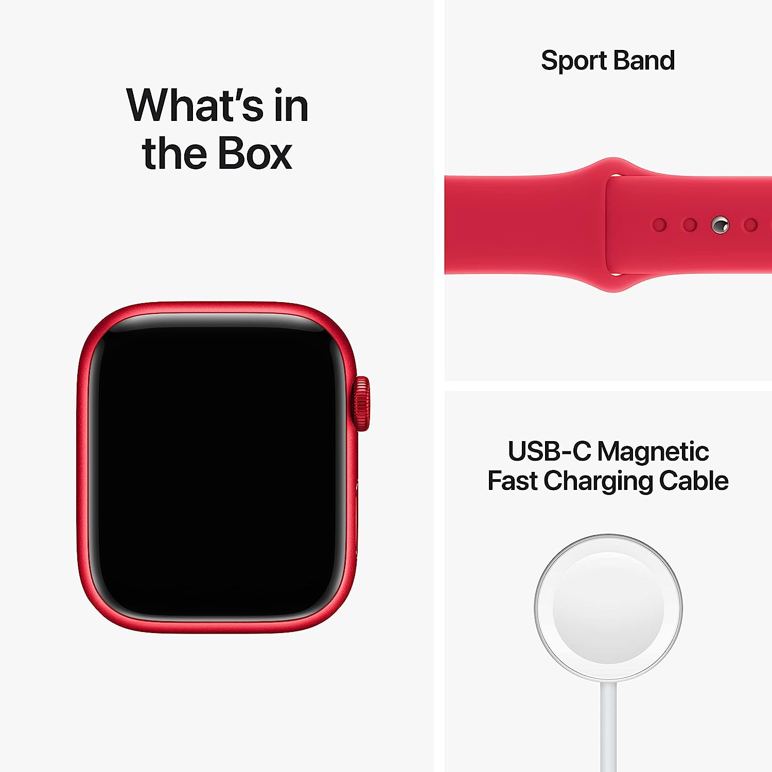 Apple Watch Series 8 (GPS) Smartwatch - (Product) Aluminum Case with (Product) Sport Band - Regular. Fitness tracker, blood oxygen and EKG app, waterproof