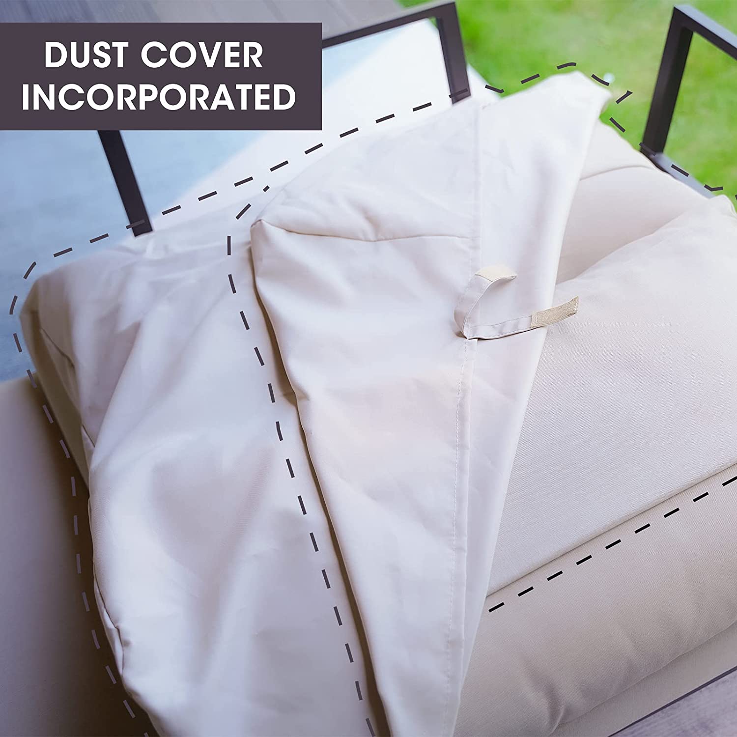 BLUU garden furniture corner sofa set outdoor multiple combination dialogue set with cushions and dust cover/weather resistance, rust prevention/easy to assemble