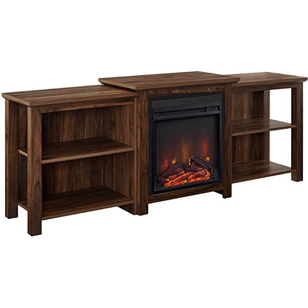 Walker Edison Wren Classic 4 Cubby TV Stand for TVs up to 65 Inches, 58 Inch, Black Black 58 InchTV Stand