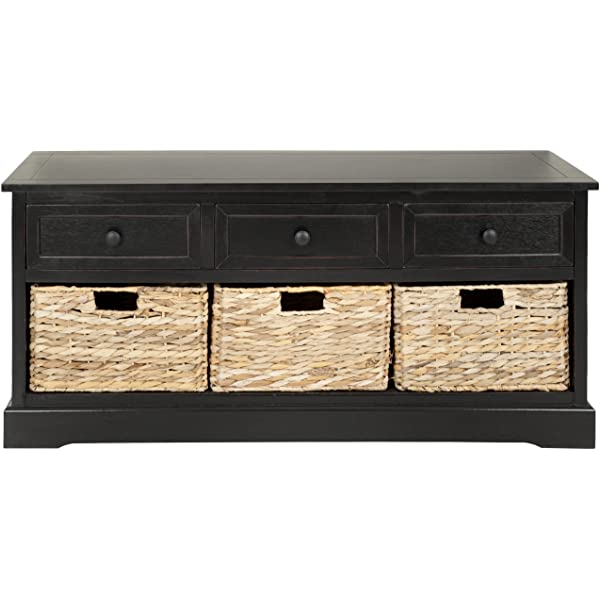 Safavieh American Homes Damien 3-Drawer Storage Unit, Dark Cherry