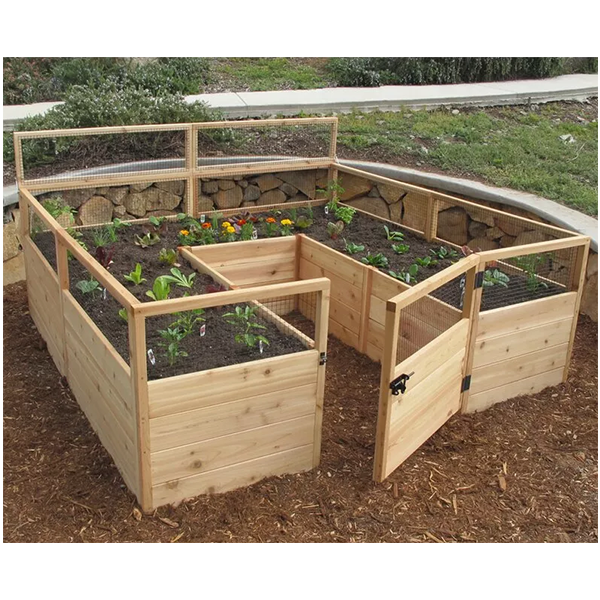 7,5 'X 8' GARTENBEET MIT HOLZRAHMEN ZU VERKAUFEN