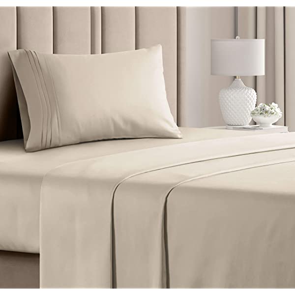 Queen Size Sheet Set - 4 Piece - Hotel Luxury Bed Sheets - Extra Soft - Deep Pockets - Easy Fit - Breathable & Cooling Sheets - Wrinkle Free - Comfy – Dark Grey Bed Sheets - Queens Sheets – 4 PC Queen Grey
