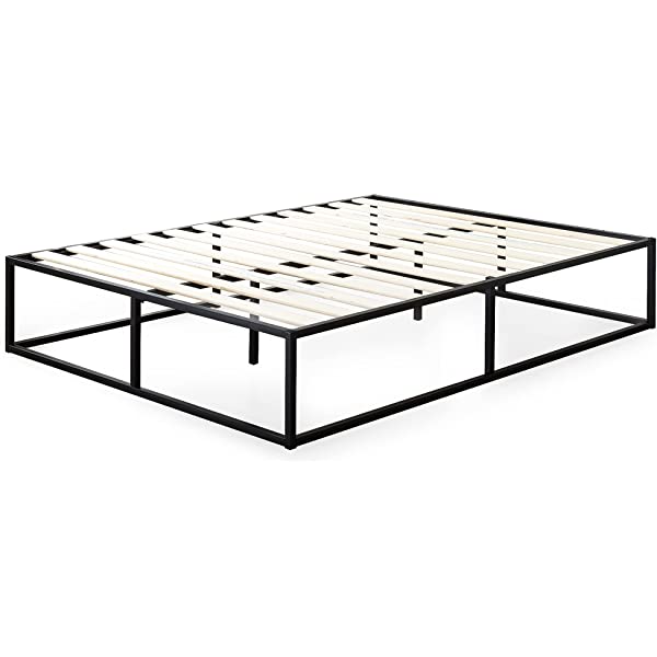 ZINUS Joseph Metal Platforma Bed Frame / Mattress Foundation / Wood Slat Support / No Box Spring Needed / Sturdy Steel Structure, Queen Queen 14 Inch