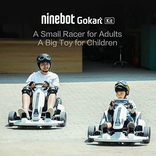 Segway Ninebot Electric GoKart Pro and Gokart Bundle, Outdoor Race Pedal Go Karting Car for Kids and Adults, Adjustable Length and Height, Ride On Toys Gokart Pro (with Ninebot S MAX)