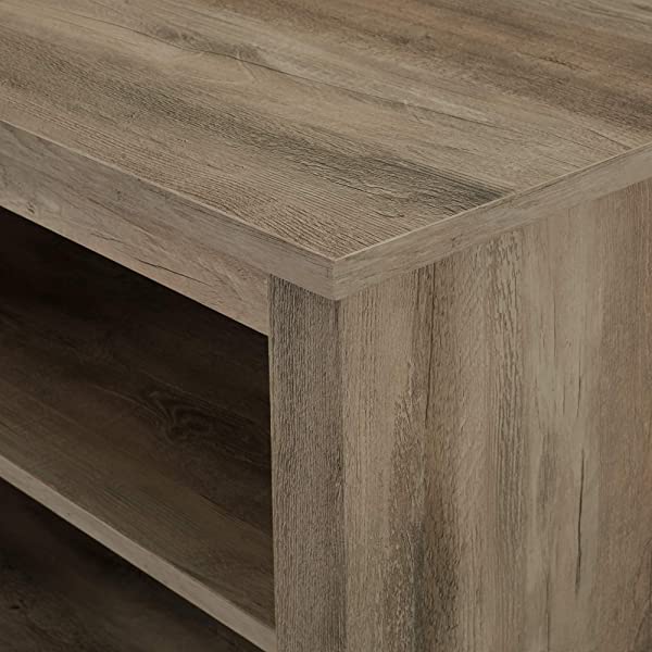 Walker Edison Wren Classic 4 Cubby TV Stand for TVs up to 65 Inches, 58 Inch, Black Black 58 InchTV Stand