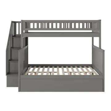 Shyann Twin Over Full Solid Wood Standard Bunk Bed with Shelves by Three Posts™ Baby & Kids