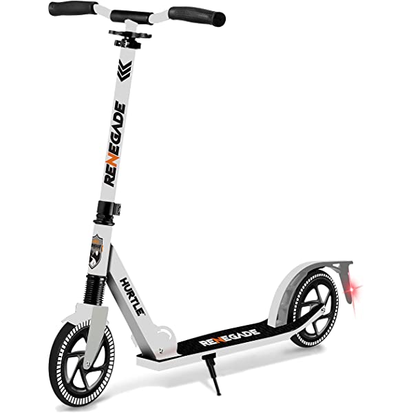 Hurtle Scooter – Scooter for Teenager – Kick Scooter – 2 Wheel Scooter with Adjustable T-Bar Handlebar – Folding Adult Kick Scooter with Alloy Anti-Slip Deck Pink