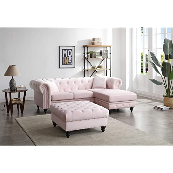 Glory Furniture Nola , Navy Blue Sofa Chaise (3 Boxes), 31