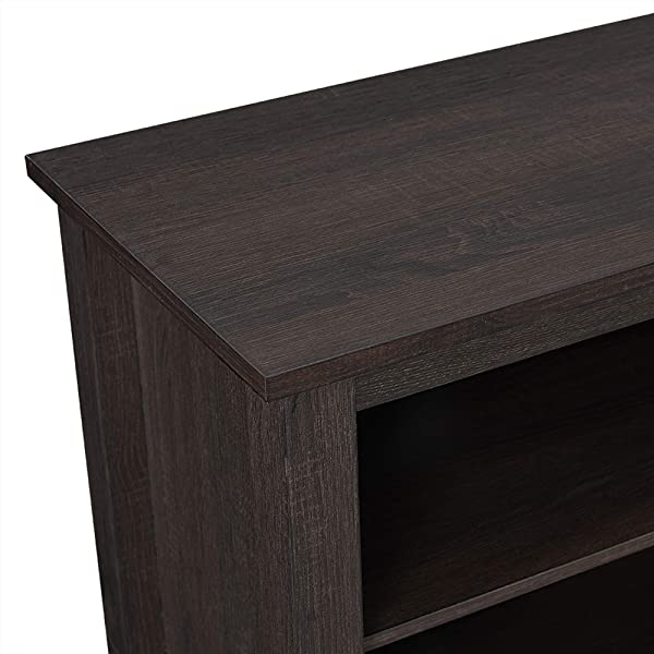 Walker Edison Wren Classic 4 Cubby TV Stand for TVs up to 65 Inches, 58 Inch, Black Black 58 InchTV Stand