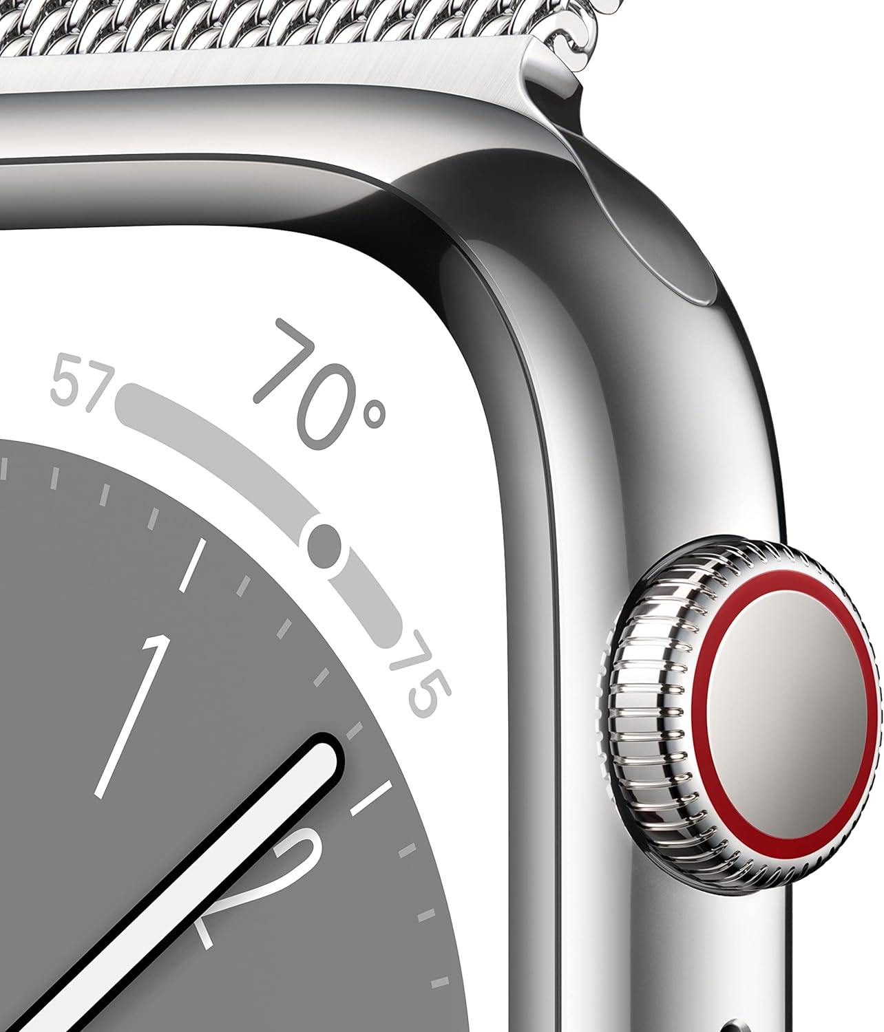 Apple Watch Series 8 (GPS) Smartwatch - (Product) Aluminum Case with (Product) Sport Band - Regular. Fitness tracker, blood oxygen and EKG app, waterproof
