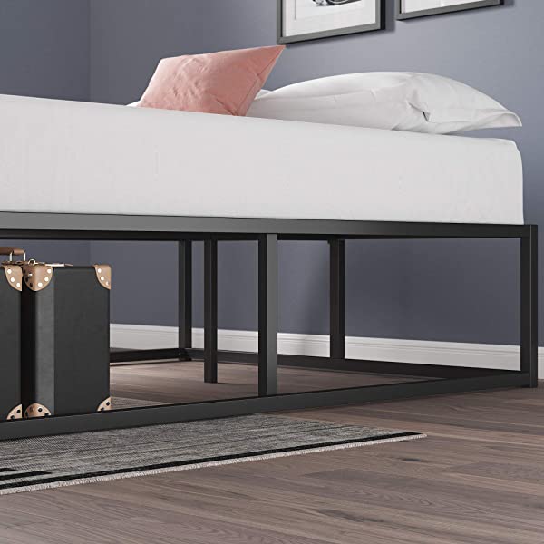 ZINUS Joseph Metal Platforma Bed Frame / Mattress Foundation / Wood Slat Support / No Box Spring Needed / Sturdy Steel Structure, Queen Queen 14 Inch
