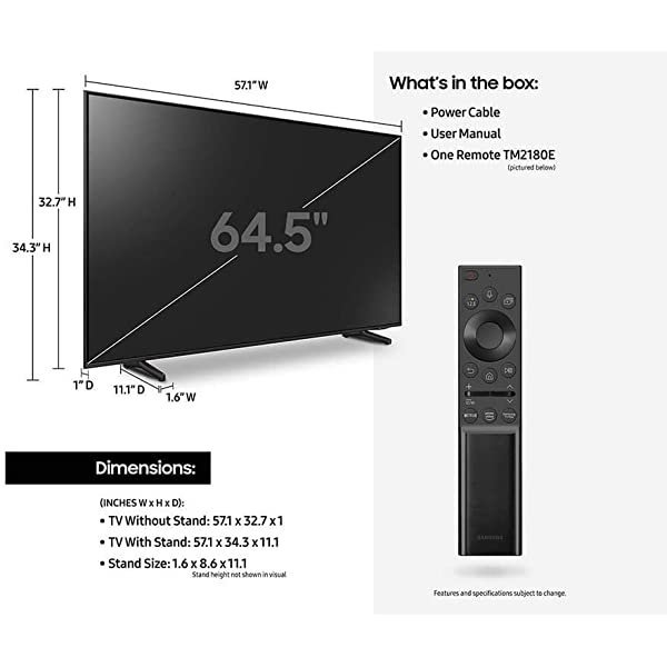 Samsung 65 QLED Q60A Series - 4K Ultra HD Dual LED Quantum HDR Smart TV with Alexa Built-in