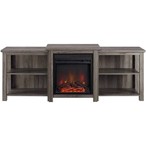 Walker Edison Wren Classic 4 Cubby TV Stand for TVs up to 65 Inches, 58 Inch, Black Black 58 InchTV Stand