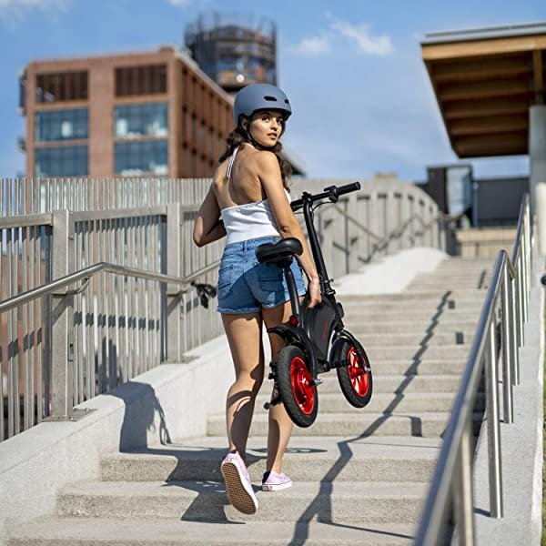 Jetson Electric Bike Bolt Folding Electric Bike, with Pegs – with LCD Display, Lightweight & Portable with Carrying Handle, Travel Up to 15 Miles, Max Speed Up to 15.5 MPH , 40″ x 20″ x 37″