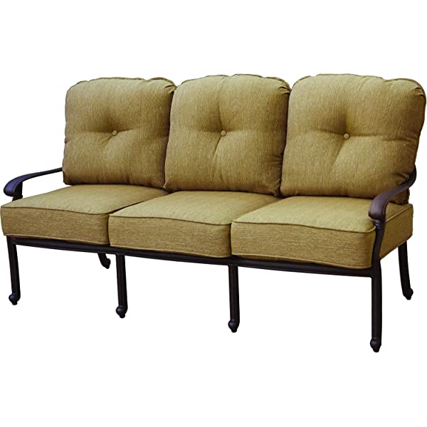 Darlee Santa Monica 5 Piece Cast Aluminum Patio Conversation Seating Set