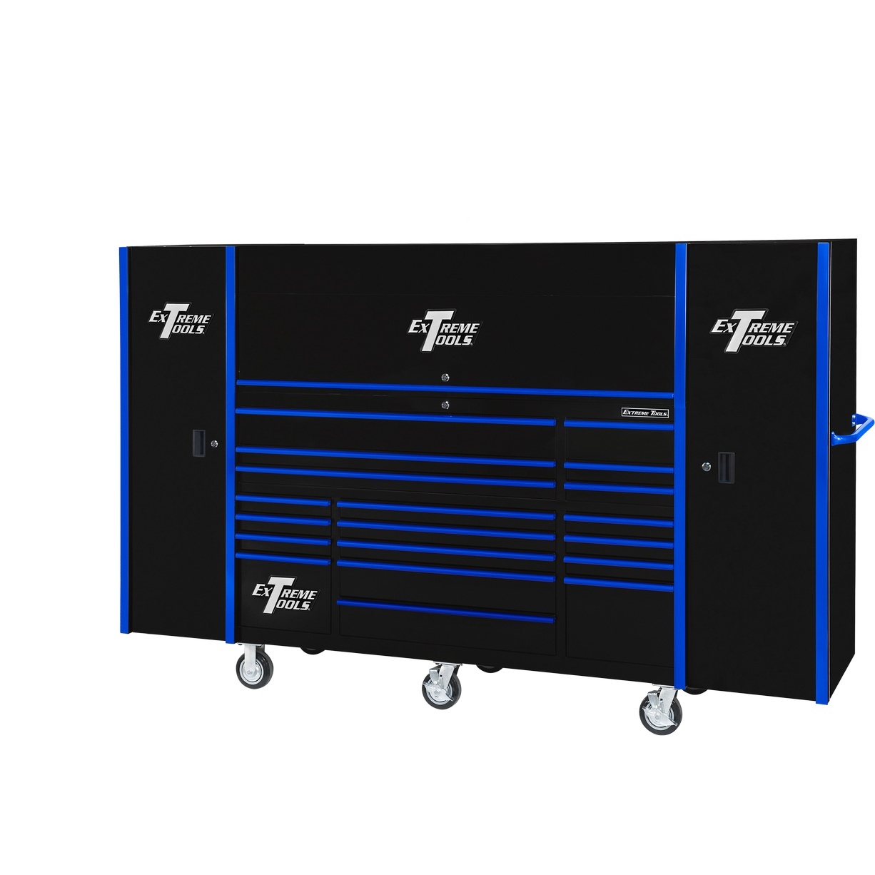 used toolboxExtreme Tools 72 x 25 19 Drawers Roller, Hutch & 2 Side Lockers Combo