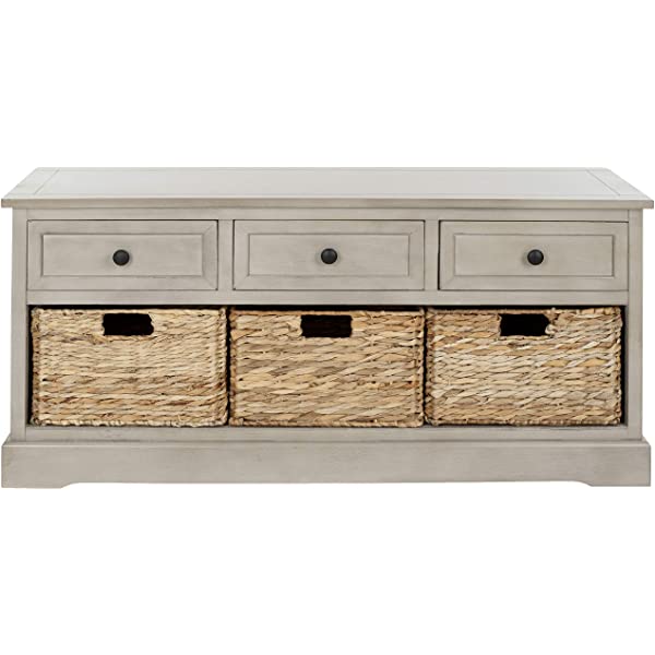 Safavieh American Homes Damien 3-Drawer Storage Unit, Dark Cherry