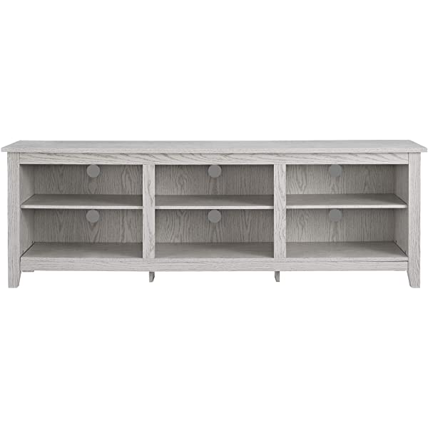 Walker Edison Wren Classic 4 Cubby TV Stand for TVs up to 65 Inches, 58 Inch, Black Black 58 InchTV Stand