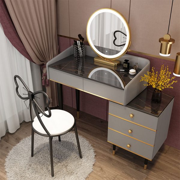Velvet Footrest Stool Ottoman Modern Upholstered Dressing Table Footstool Side Table Seat Dressing Chair Strap