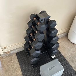 CAP Barbell 150 LB Dumbbell Set with Rack, Color Series