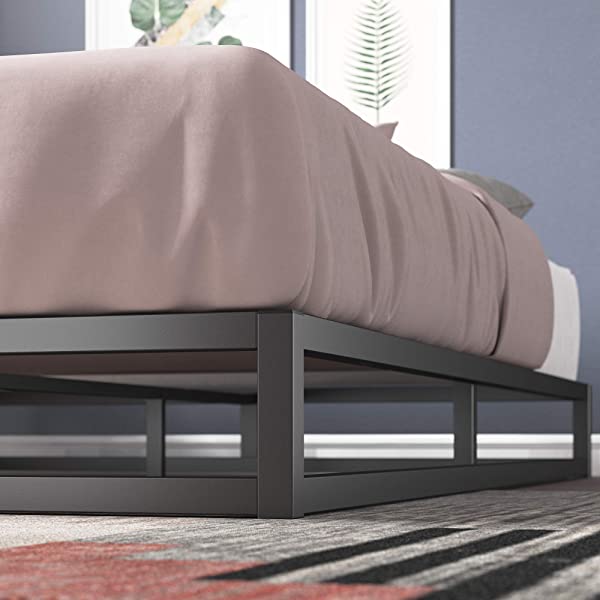 ZINUS Joseph Metal Platforma Bed Frame / Mattress Foundation / Wood Slat Support / No Box Spring Needed / Sturdy Steel Structure, Queen Queen 14 Inch